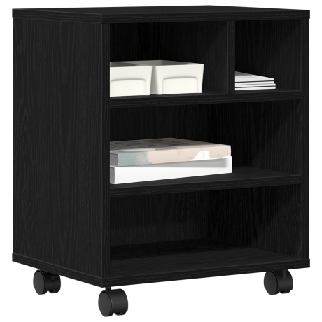 vidaXL Printerstandaard met wielen 41x32x48 cm artisanaal eiken afbeelding3 - 1