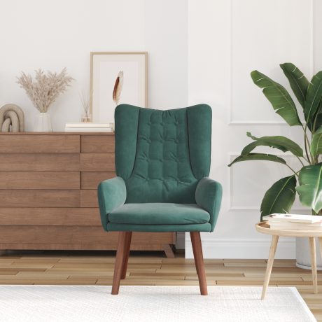 vidaXL Relaxstoel fluweel donkergroen afbeelding3 - 1