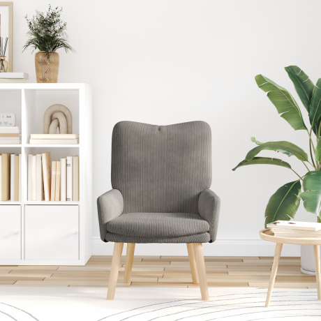 vidaXL Fauteuil Lichtgrijs 63 x 67 x 94 cm Stof afbeelding3 - 1