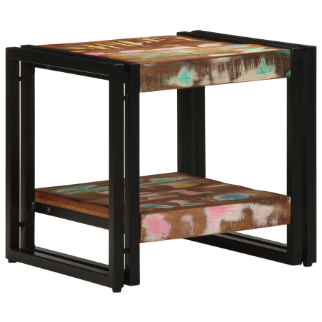 vidaXL Salontafel 40x50x38 cm massief gerecycled hout meerkleurig afbeelding3 - 1