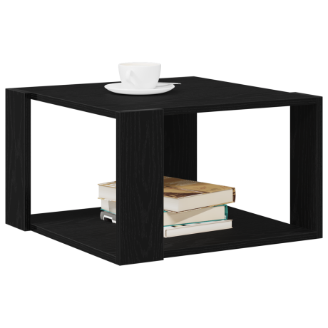vidaXL Salontafel Zwart Eiken 85 x 55 x 31 cm afbeelding3 - 1
