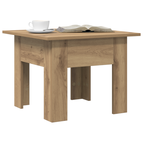 vidaXL Salontafel Artisan Eiken 55 x 55 x 42 cm Bewerkt hout afbeelding3 - 1