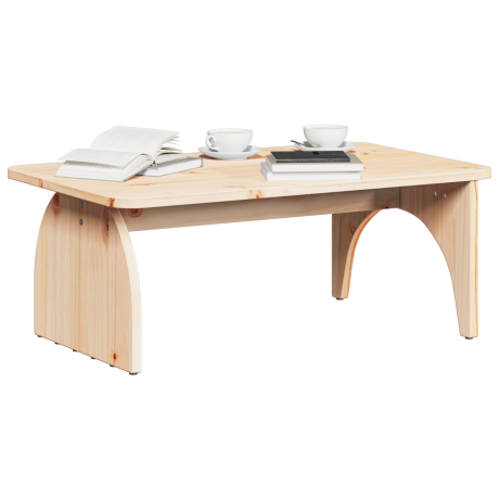 vidaXL Salontafel Naturel 80 x 50 x 31 cm Massief grenenhout afbeelding3 - 1