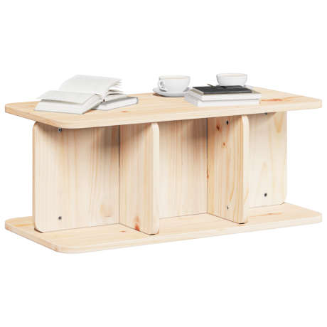 vidaXL Salontafel Naturel 80 x 39,5 x 33,5 cm Massief grenenhout afbeelding3 - 1
