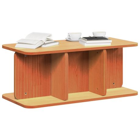 vidaXL Salontafel Wasbruin 80 x 39,5 x 33,5 cm Massief grenenhout afbeelding3 - 1