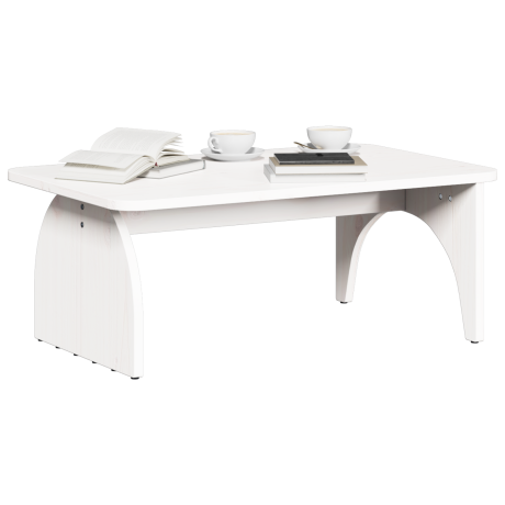 vidaXL Salontafel Wit 80 x 50 x 31 cm Massief grenenhout afbeelding3 - 1