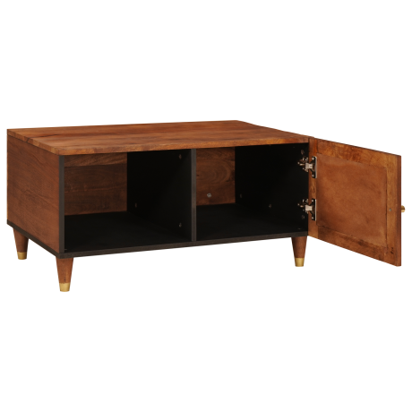 vidaXL Salontafels Bruin 80 x 50 x 40 cm Rotan en massief mango-hout afbeelding3 - 1