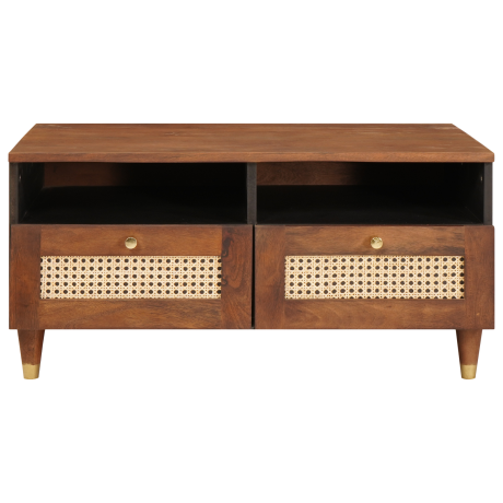 vidaXL Salontafels Bruin 80 x 54 x 40 cm Bamboe en massief mango hout afbeelding3 - 1