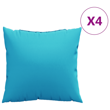 vidaXL Scatter Kussens 4 stuks Turquoise 40x40 cm Stof afbeelding3 - 1