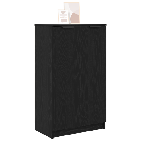 vidaXL Schoenenkast Zwart Eiken 59 x 35 x 100 cm Bewerkt hout afbeelding3 - 1