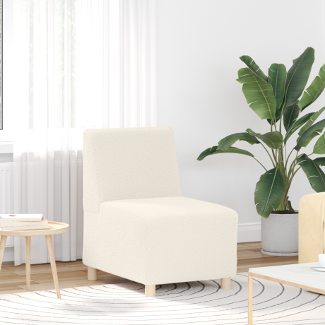 vidaXL Sofa Chiar 2 pcs Crème 55 x 74 x 82 cm Katoenen stof afbeelding3 - 1