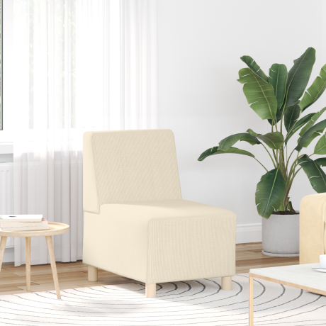 vidaXL Sofa Chiar 2 pcs Crème 55 x 74 x 82 cm Katoenen stof afbeelding3 - 1