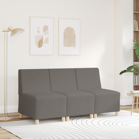 vidaXL Sofa Stoel Lichtgrijs 55 x 74 x 82 cm Katoenen stof afbeelding3 - 1