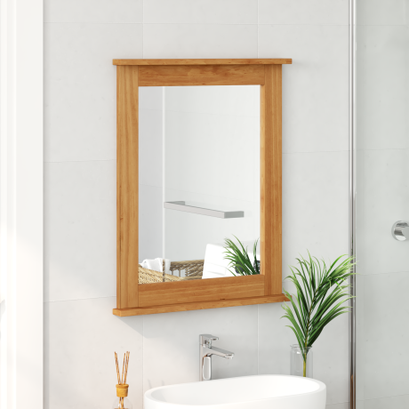 vidaXL Spiegel VIGO Honingbruin 55,5 x 5 x 70 cm Massief grenenhout afbeelding3 - 1