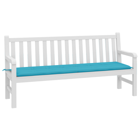 vidaXL Tuin Bank Kussen - Turquoise, 180x50x4 cm, Oxford Stof afbeelding3 - 1
