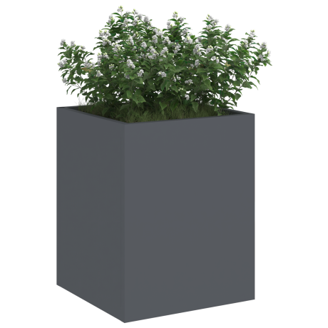 vidaXL Tuin Bloempot Antraciet 50 x 32 x 40 cm Koudgewalst staal afbeelding3 - 1