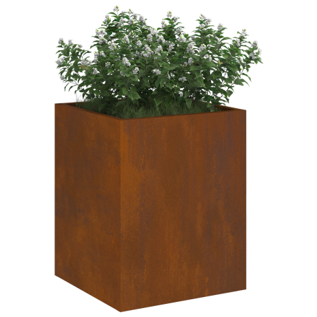 vidaXL Tuin Bloempot Roestig 50 x 32 x 40 cm Cortenstaal afbeelding3 - 1