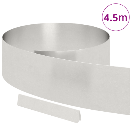 vidaXL Tuin Grasperkafwerking Zilver 450 x 20 cm Roestvrij staal afbeelding3 - 1