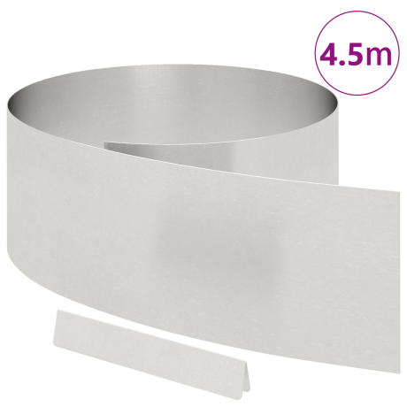 vidaXL Tuin Grasperkafwerking Zilver 450 x 25 cm Roestvrij staal afbeelding3 - 1