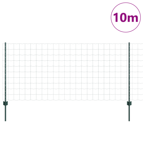 vidaXL Tuin Omheining Set Set van 2 Groen PVC gecoat staal 10 x 1 m afbeelding3 - 1