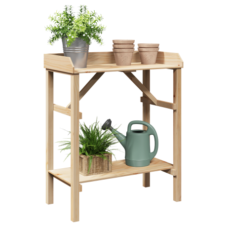 vidaXL Tuin Potting Tafel 75x40x90 cm van Massief Grenenhout afbeelding3 - 1