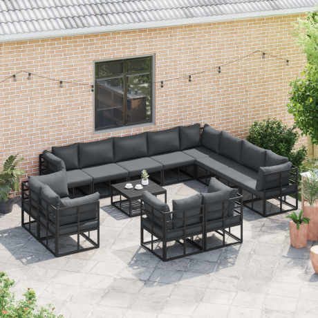 vidaXL Tuin Sofa Set met kussen 12 pcs afbeelding3 - 1