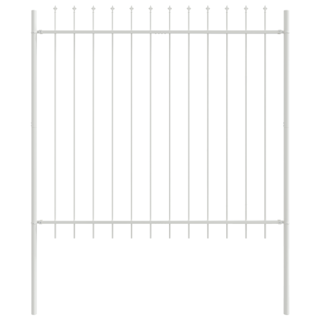 vidaXL Tuinfence met Spear Top Wit 8,5x1,5 m Staal afbeelding3 - 1
