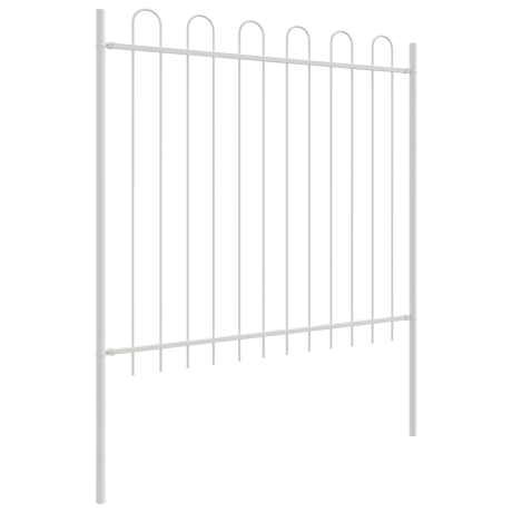 vidaXL Tuinhek 3 pcs Wit 5,1 x 1,5 m Poedercoating staal afbeelding3 - 1