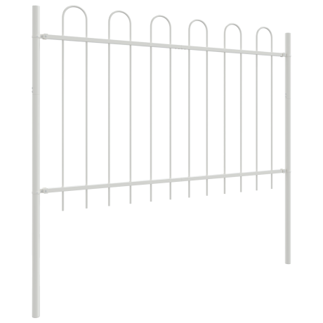 vidaXL Tuinhek 4 pcs Wit 6,8 x 0,8 m Poedercoating staal afbeelding3 - 1