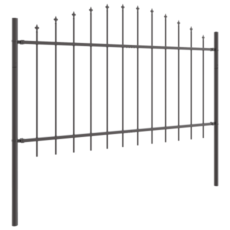 vidaXL Tuinhek 2 pcs Grijs 170 x 140 cm Gepoedercoat staal afbeelding3 - 1