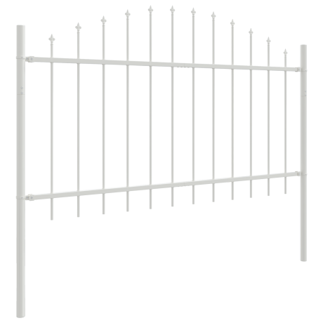 vidaXL Tuinhek 4 pcs Wit 170 x 140 cm Gepoedercoat staal afbeelding3 - 1