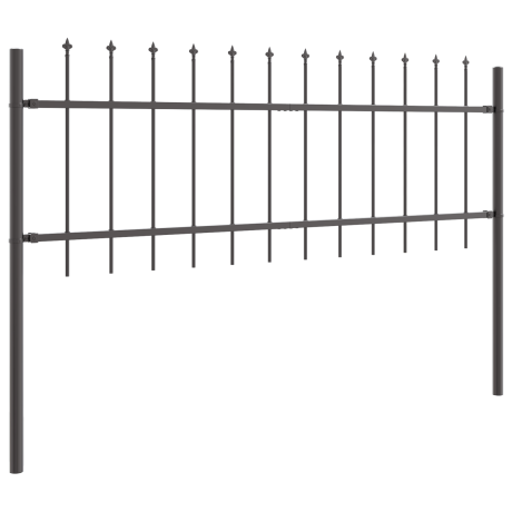 vidaXL Tuinhek 2 pcs Grijs 3,4 x 0,6 m Poedercoating staal afbeelding3 - 1