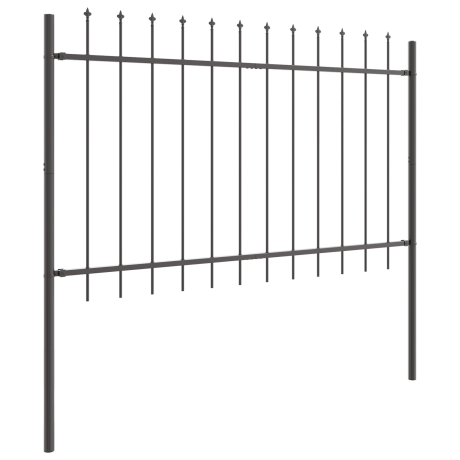 vidaXL Tuinhek 2 pcs Grijs 3,4 x 1,2 m Poedercoating staal afbeelding3 - 1