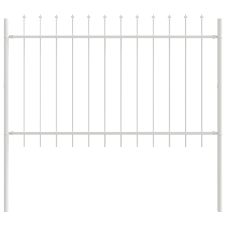 vidaXL Tuinhek 5 pcs Wit 8,5 x 1,2 m Poedercoating staal afbeelding3 - 1