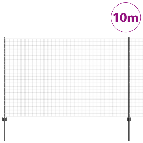 vidaXL Tuinhekset Set van 2 Grijs Gegalvaniseerd staal 10 x 1,5 m afbeelding3 - 1