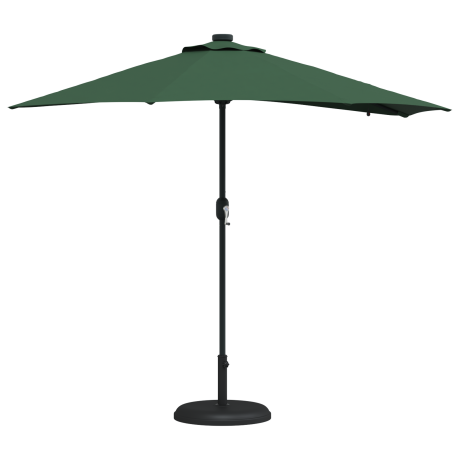 vidaXL Tuinparasol Groen 294 x 150 x 223 cm Stof afbeelding3 - 1