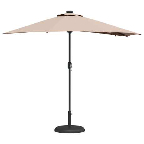 vidaXL Tuinparasol Taupe 294 x 150 x 223 cm Stof afbeelding3 - 1