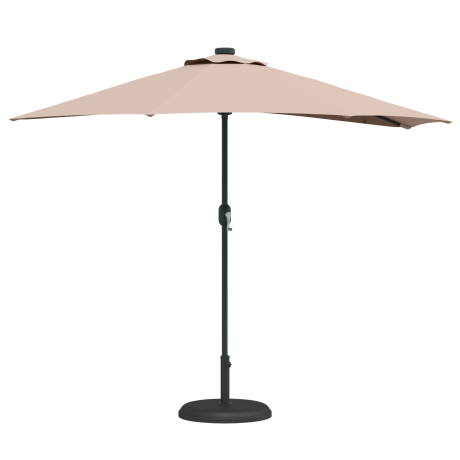 vidaXL Tuinparasol Taupe 294 x 150 x 224 cm Stof afbeelding3 - 1