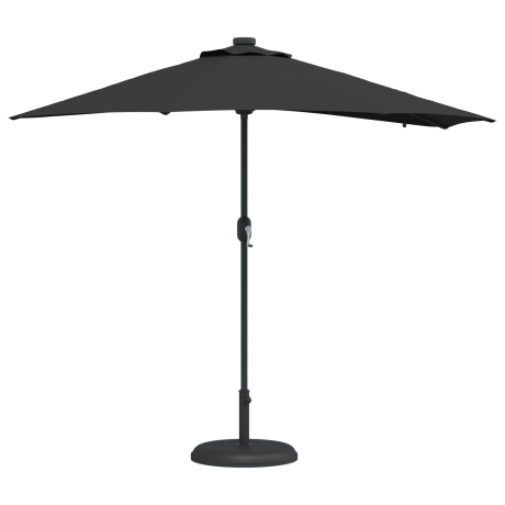 vidaXL Tuinparasol Zwart 294 x 150 x 223 cm Stof afbeelding3 - 1