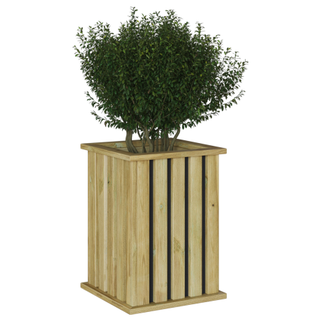 vidaXL Plantkisten Bruin 33 x 33 x 45 cm Geïmpregneerd grenenhout afbeelding3 - 1