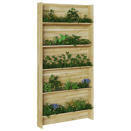 vidaXL Tuinplantenstandaard 5-Laags 90x15x180 cm Geïmpregneerd Vurenhout afbeelding3 - 1