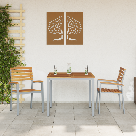 vidaXL Tuinstoel 2 pcs Bruin 56 x 57 x 87 cm Massief Acaciahout afbeelding3 - 1