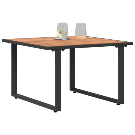 vidaXL Tuintafel 55x55x35 cm DPC en staal bruin afbeelding3 - 1