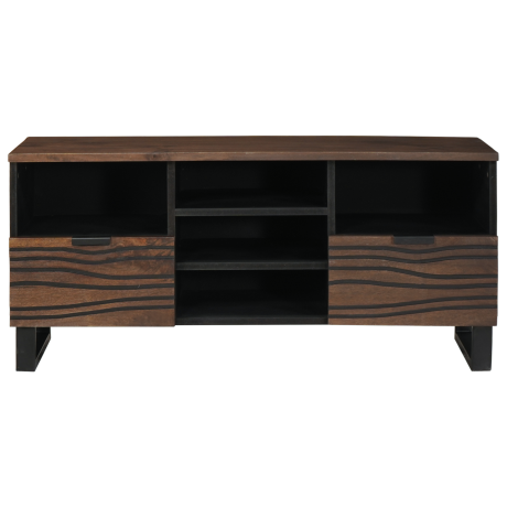 vidaXL TV-kast 100x33.5x46 cm Massief Hout Mangou&Engineered Wood afbeelding3 - 1