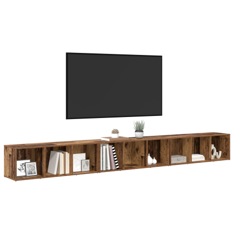 vidaXL TV-kast 3 pcs Oud hout 37 x 35 x 107,5 cm afbeelding3 - 1