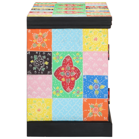 vidaXL TV-kast - Kleurrijk, 100x35x50 cm, Van massief mango hout afbeelding3 - 1