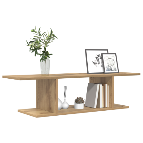 vidaXL Tv-meubelset Bruin 103 x 30 x 26,5 cm Bewerkt hout afbeelding3 - 1