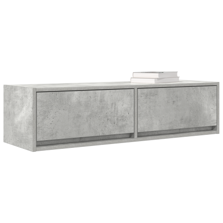 vidaXL Tv-meubel 100x31x25,5 cm bewerkt hout betongrijs afbeelding3 - 1