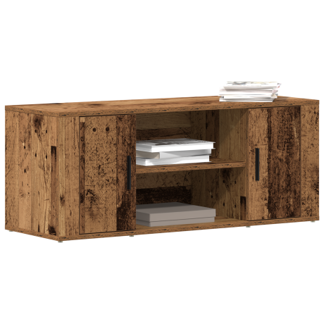 vidaXL TV-kast Oud hout 100 x 35 x 40 cm Bewerkt hout afbeelding3 - 1