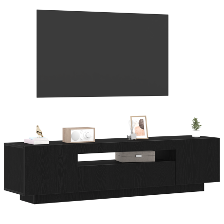 vidaXL TV-kast Zwart 160 x 35 x 40 cm Bewerkt hout afbeelding3 - 1
